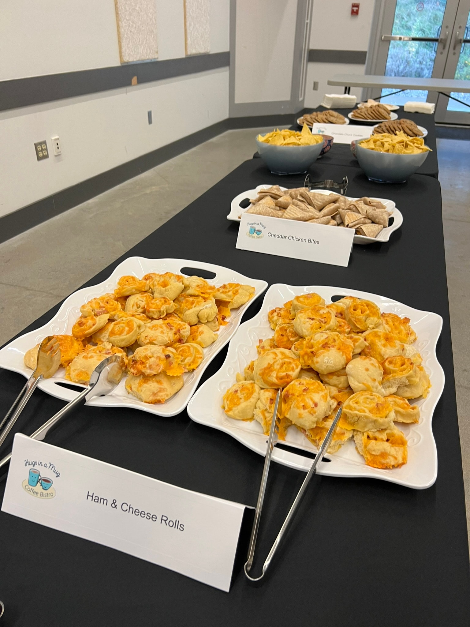 Catering spread at event